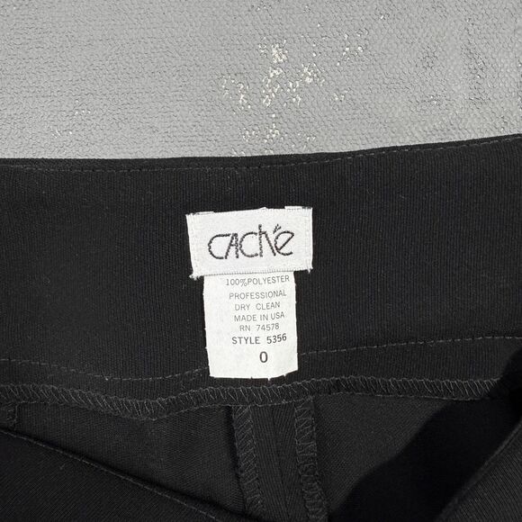 Vintage Caché Low-Rise Trousers with Slits Up Each Leg Women's 0 - Picture 3 of 5